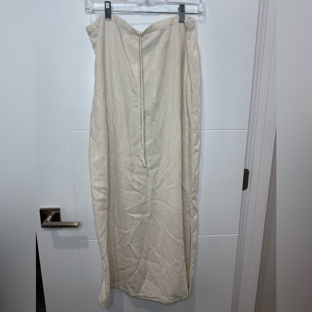 Song of Style Cream Maxi Skirt Linen Blend Sz XL